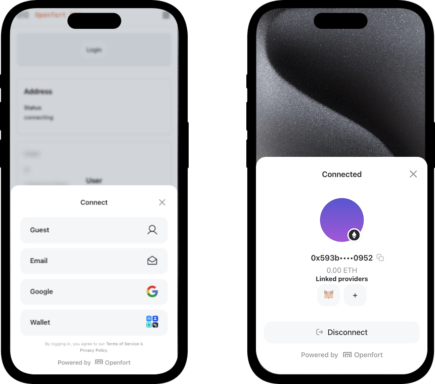 Simple onboarding interface