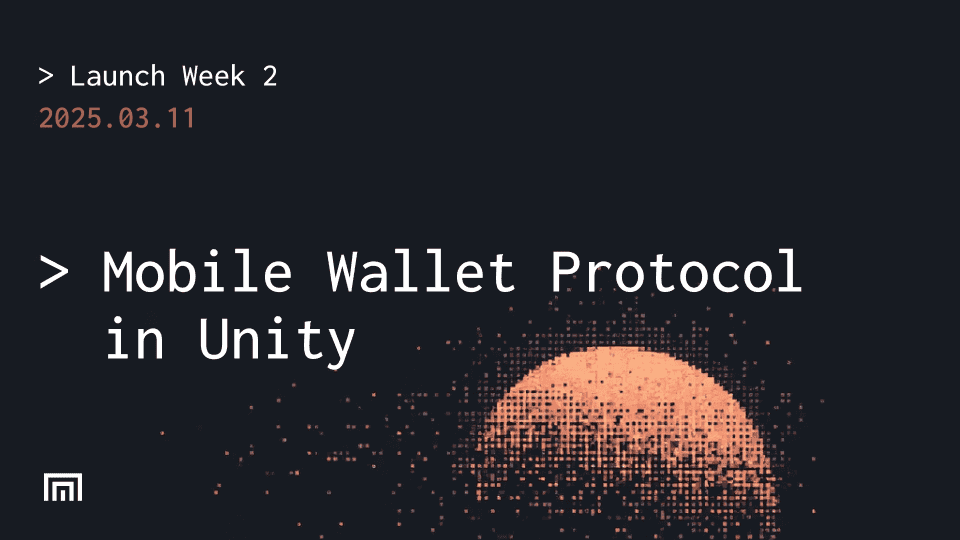 Mobile Wallet Protocol for Unity, a public good