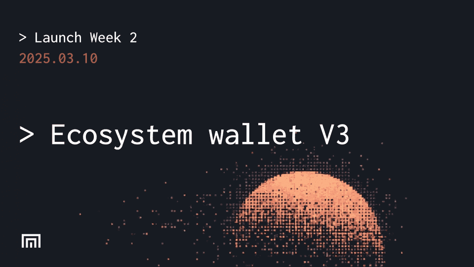 Ecosystem V3: Improvements and on UX and DevEx