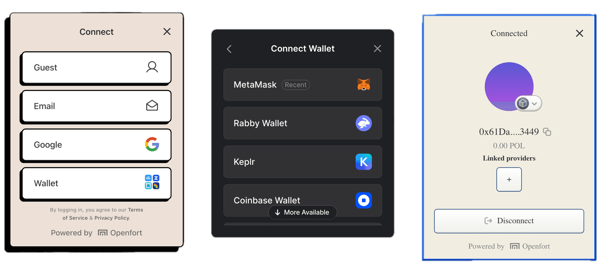 Authentication UI preview