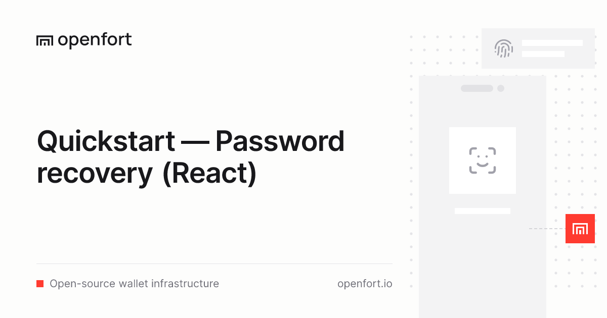 Quickstart — Password recovery (React) ⋅ Openfort