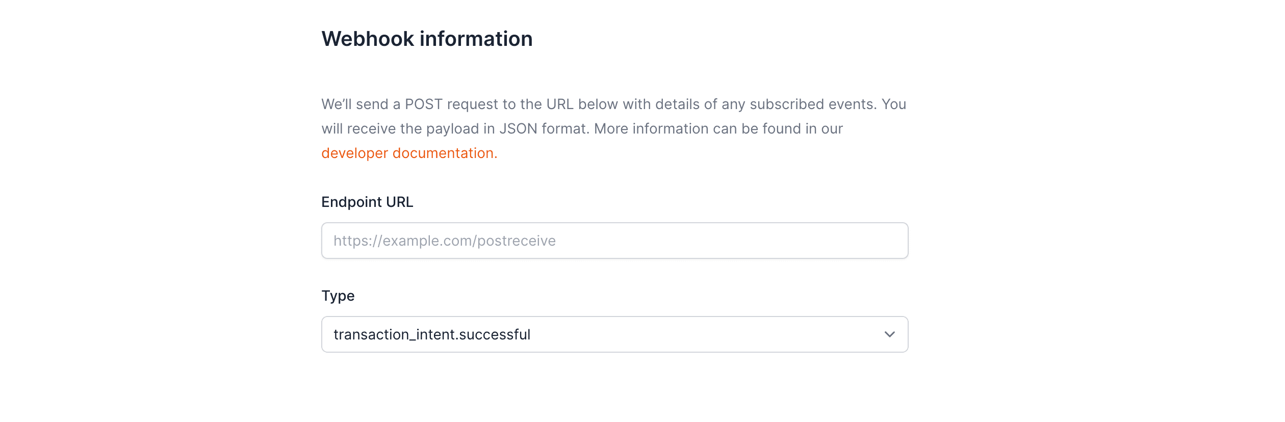 Add webhook configuration in Openfort dashboard