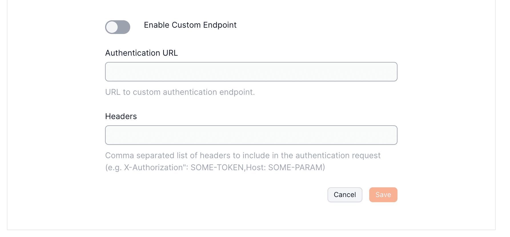 Custom auth provider configuration in Openfort dashboard