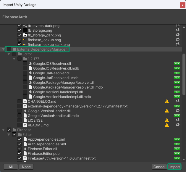 import unity package
