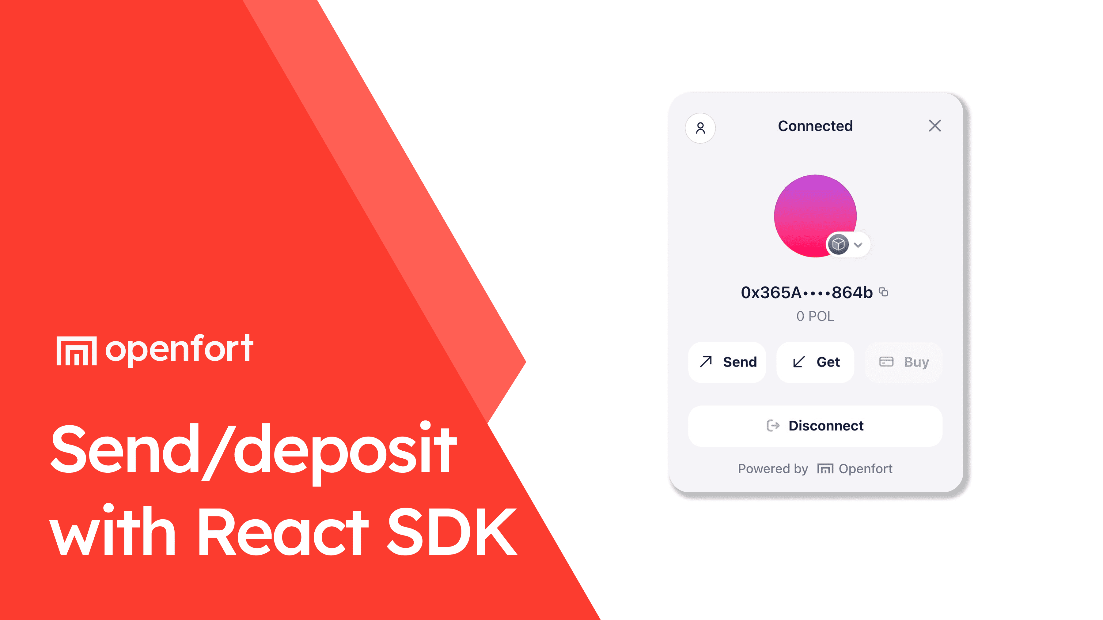 Send and deposit assets with Openfort UI