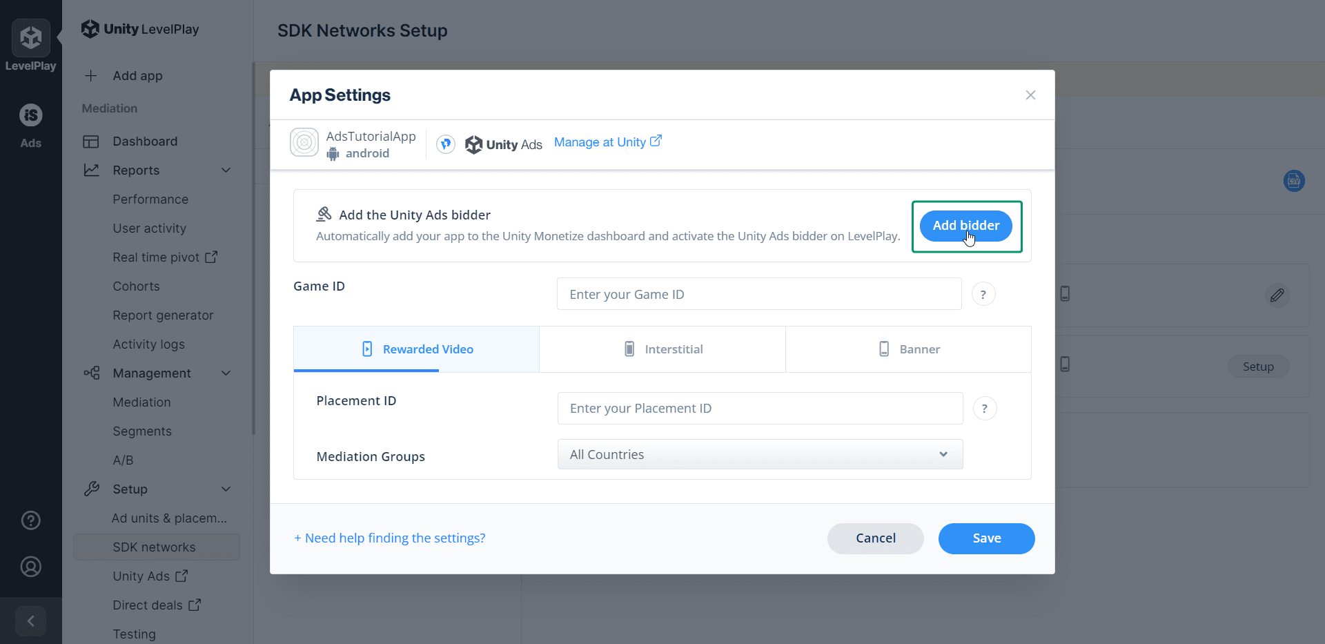 ironSource: add bidder
