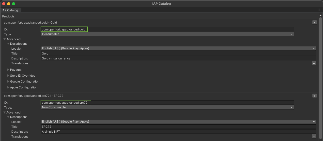 Build to Xcode: catalog
